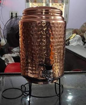 Round Powder Coated copper water tank, Color : Brown