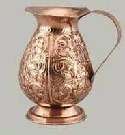 Round Elephant Copper Jug, for Serving Water, Color : Brown