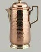 Regal Copper Jug, for Serving Water, Shape : Round