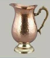 Rolex Copper Jug, for Serving Water, Shape : Round