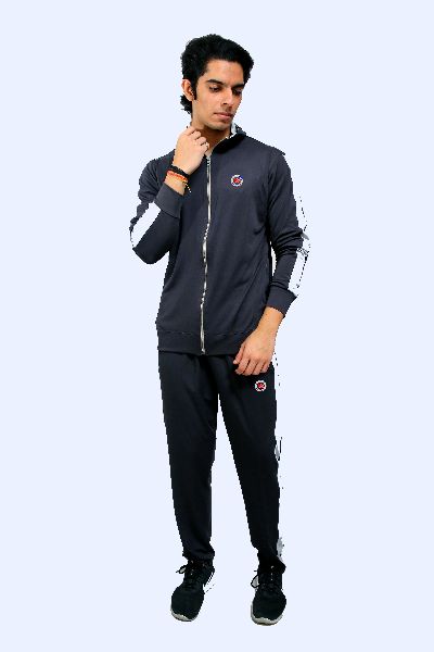 Cotton KB Mens Black Tracksuit Pattern Plain at Best Price in