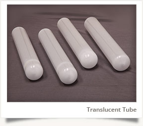 Glass Translucent Tube, Color : White