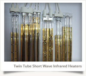 Twin Tube Short Wave Infrared Heater, Length : Up to 3m