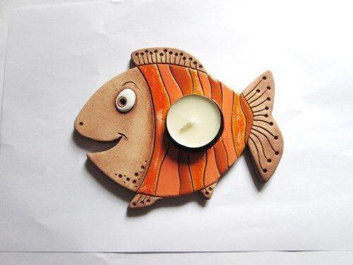 Candle holder fish