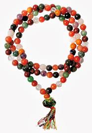 Gemstone Navratna Mala, Color : Multicolor