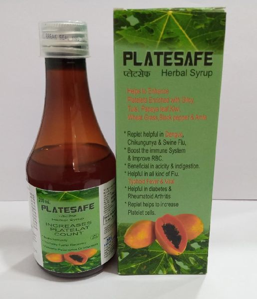 Platesafe Herbal Syrup, for Health Supplement, Packaging Type : Glass Bottle, Plastic Bottle