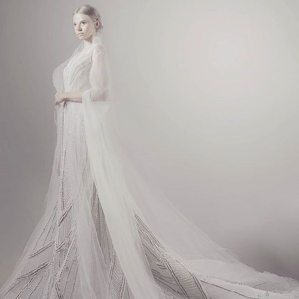 Bridal Embroidered Dress, Size : XL