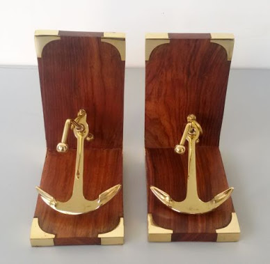 Brass Anchor Bookend, Feature : Attractive Look
