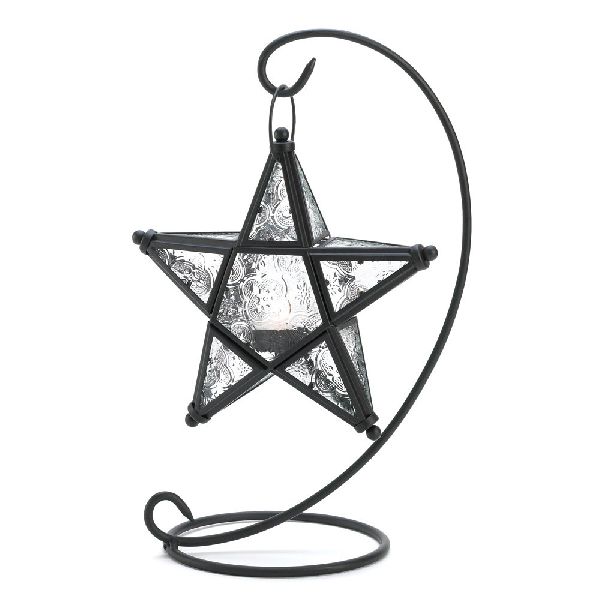 Polished Plain Iron Star Shape Candle Lantern, Feature : Fine Finished