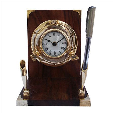 Table Clock With Pen Holder Stand, For Home, Office, Style : Common