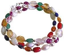 Gemstone Navratna Beads Mala