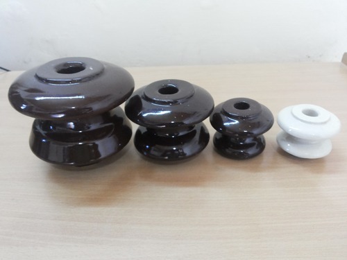 Ceramic LT Shackle Insulator, for Power Distribution, Shape : Round