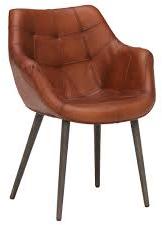 Leather Dining Chair, for Restaurant, Color : Brown, Dark brown etc...