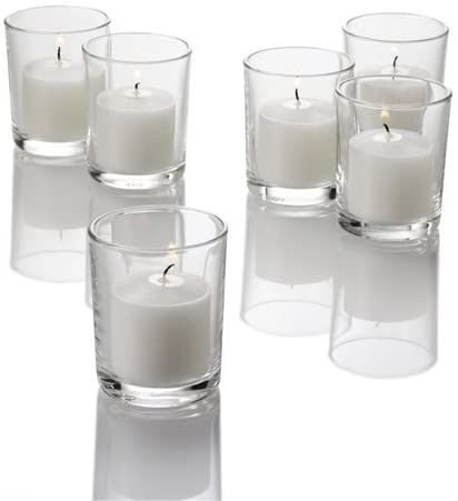 Round Glass Candle Votive, for Decoration, Home Decoration, Pattern : Plain