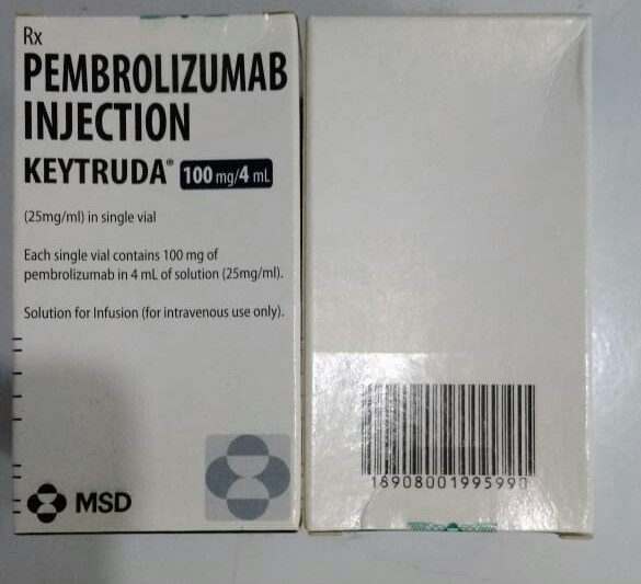 Keytruda Pembrolizumab 100mg, Packaging Type Bottle, INR 1INR 2.10