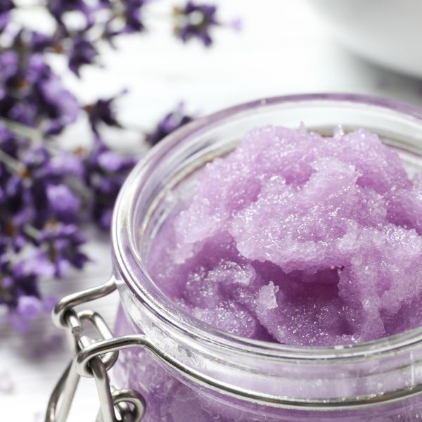 Lavender body scrub, for Salon, Feature : Skin Soothing
