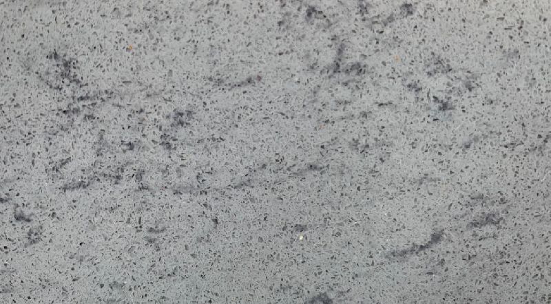 Shiva Polished Carrara Grey Quartz Slab, Size : 310x160cm