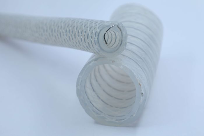 Platinum Cured Silicone Hose Reinforced with Polyester Braiding & SS 316L Helical Wire