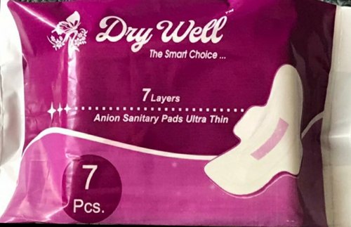 Dry Well Cotton 240mm Anion Sanitary Napkin, Size : L