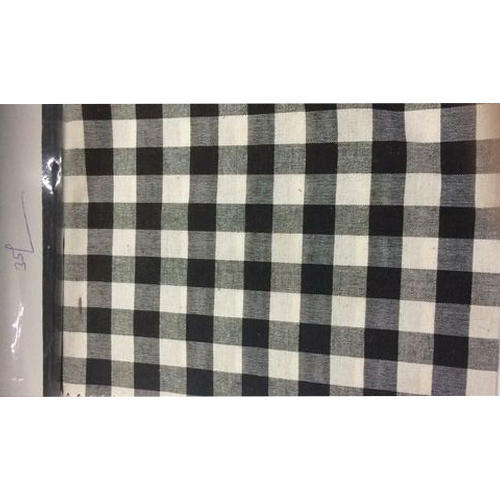 Black And White Checked Fabric, for Garments, Packaging Size : 5 Pieces Set, 15 Pieces Set