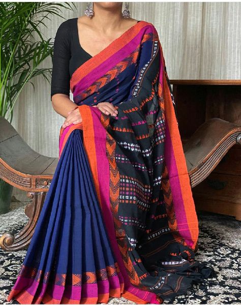 Katha Buti Work Pure Mercerised Cotton Saree