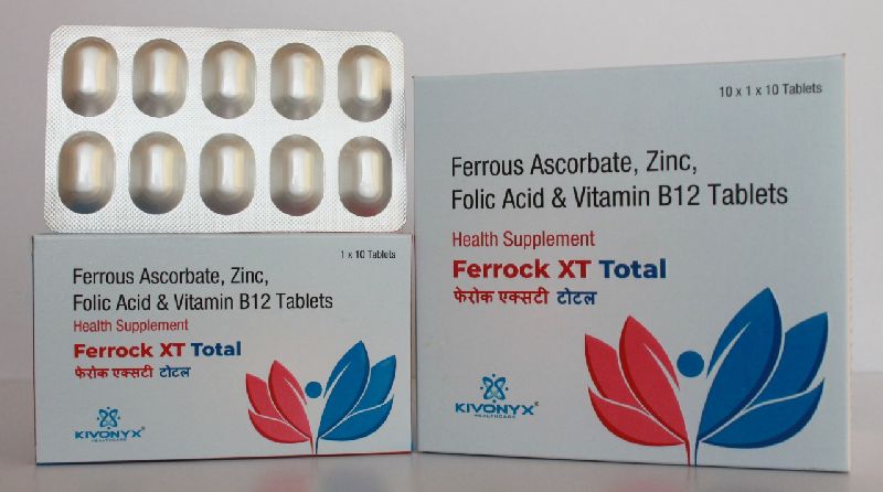 Ferrous Ascorbate Vitamin B-12 Tablet, Purity : 100%