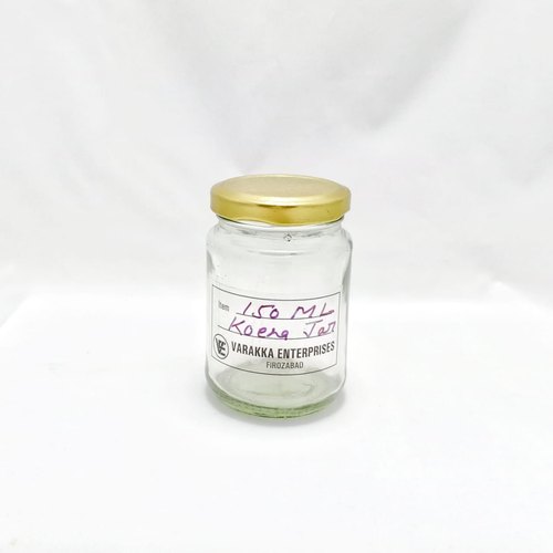 Varakka Enterprises 150ml Koena Glass Jar, for Jam, Pickle, Ghee, Bakery Storage, Color : Transparent
