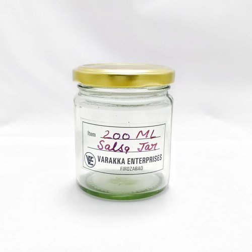 200ml Salsa Glass Jar, Cap Material : Aluminium