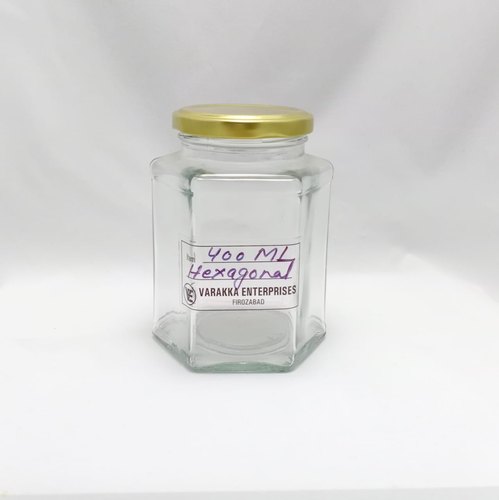 400ml Hexagonal Glass Jar