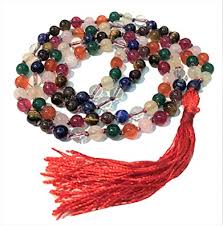 Polished Navratan Beads Mala, for Religious, Packaging Type : Corrugated Box