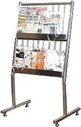 Acrylic Magazine Stand, Color : Black, Silver