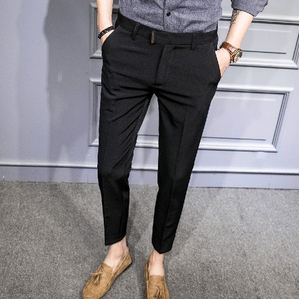 Polyester Mens Formal Trouser, Length : Ankle Length, Pattern : Plain ...