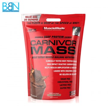 Musclemeds Carnivor Mass Gainer, for Weight Increase, Form : Powder