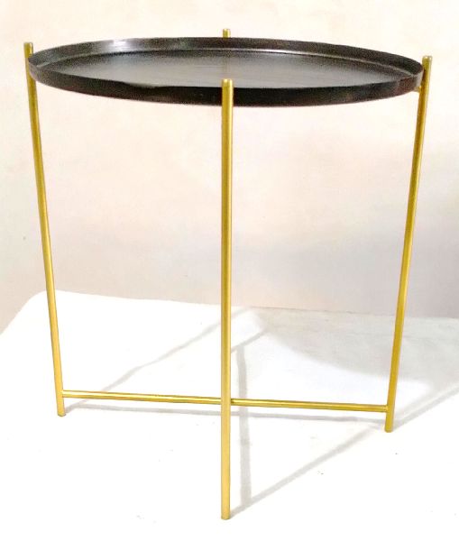Antique Gold Color Stand Side Table
