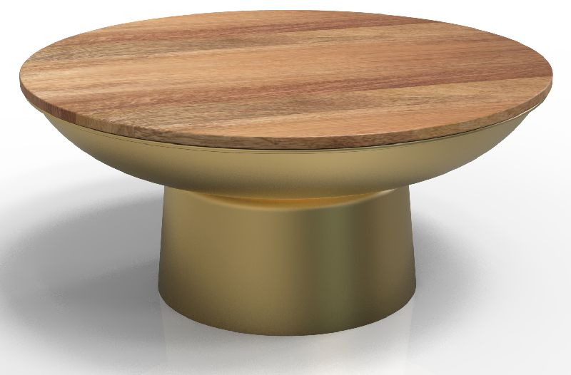 Iron Gold Powder Coated Center Table, for Home, Hotel, Office, Feature : Colorful, Fine Finishing