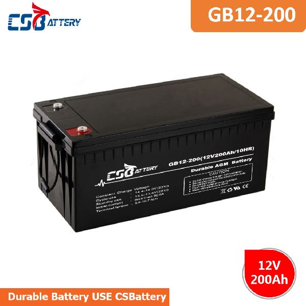 CSBattery 12V 200Ah rechargeable AGM battery for Electric-power/Emergency-systems/Booster-Pumps/fork