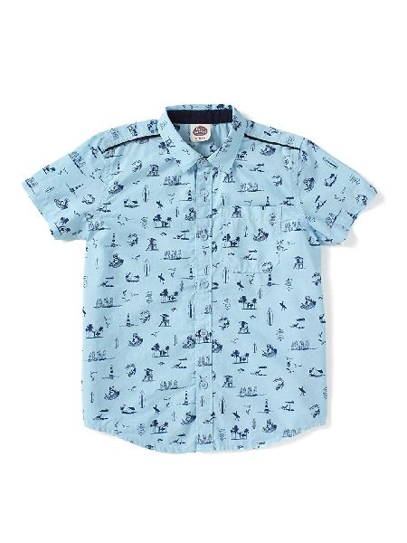 Full Sleeve Cotton Boys Shirt, Feature : Breathable, Pattern : Plain at ...