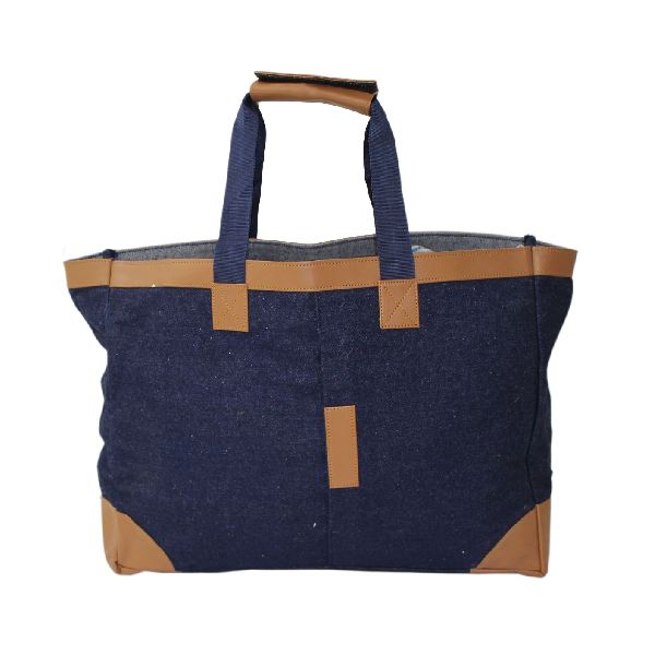 12 OZ DENIM TOTE BAG WITH PP WEB HANDLE