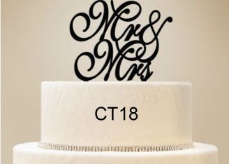 CT18 Mr. & Mrs. Cake Topper, Size : Standard