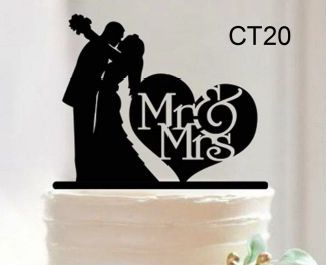 CT20 Mr. & Mrs. Cake Topper