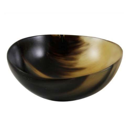 Round Buffalo Horn Serving Bowl