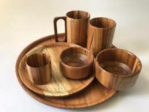Wooden Dinner Set, for Home, Restaurant, Feature : Fine Finishing, Good Quality