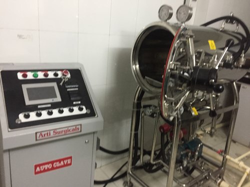 Arti Surgical Stainless Steel SS Horizontal Cylindrical Autoclave, Capacity : 81-250 ltr