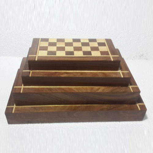 Wood Handicraft Chess Board, Packaging Type : Plain
