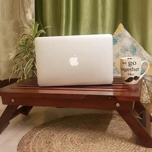 Wooden Laptop Table, Color : Brown