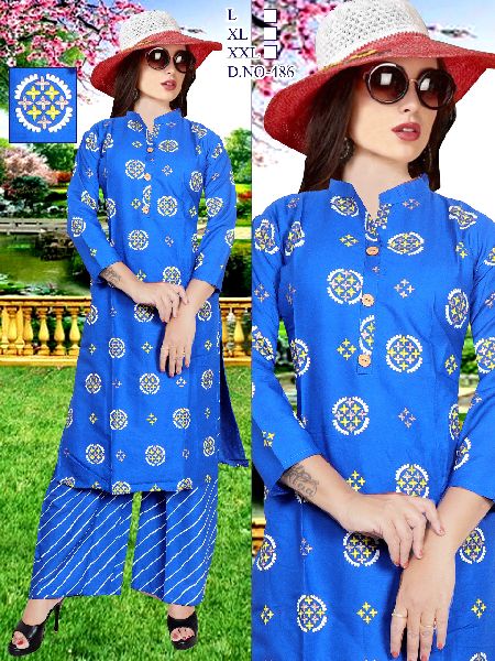 D. No - 486 Kurti Palazzo Set