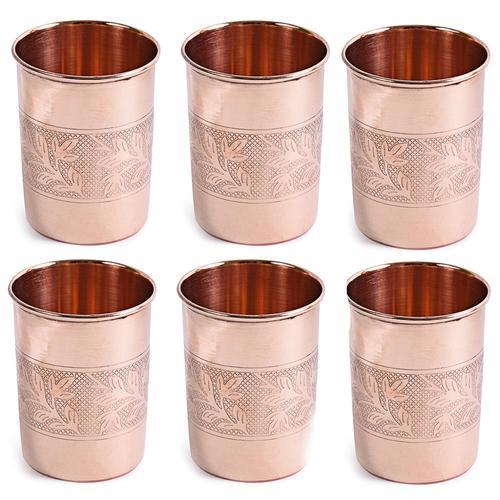 Round Copper Glass Set, for Restaurant, Feature : Durable, Dust Proof