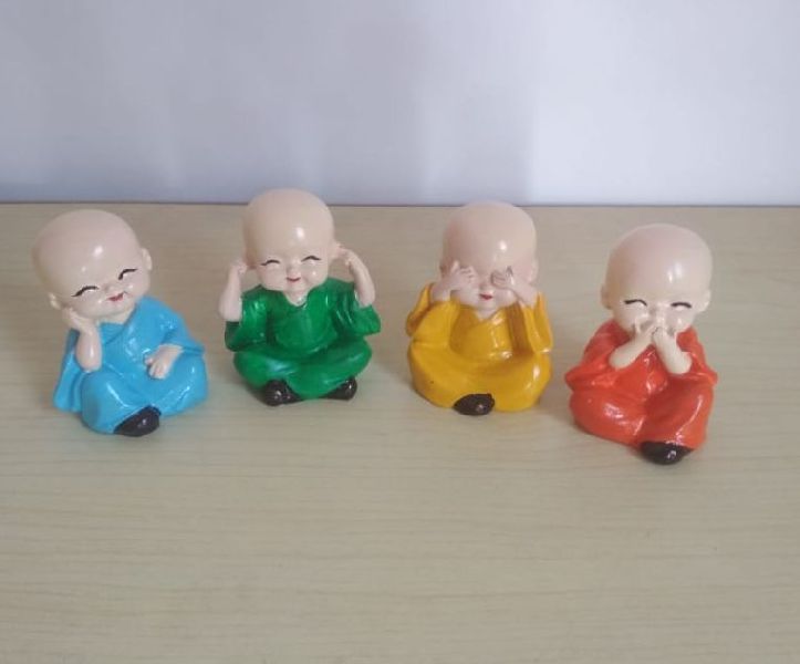 Resin Baby Monk Statue Set