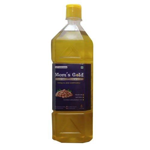 Mom's Gold 1 Litre Groundnut Oil, Packaging Type : Plastic Bottle