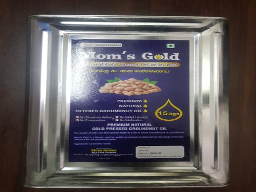 Mom's Gold 15kg Groundnut Oil, Packaging Type : Tin